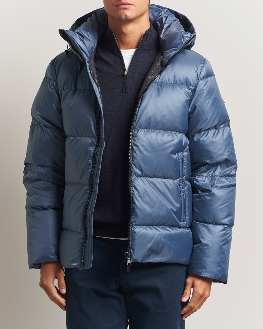 Heren | Jassen | J.Lindeberg | Daryl Down Hooded Jacket Vintage Indigo