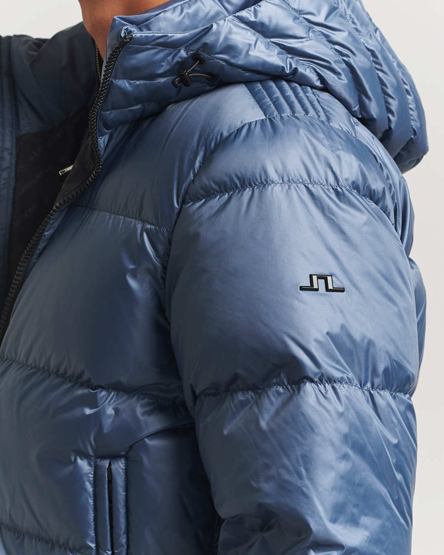 Heren | Jassen | J.Lindeberg | Daryl Down Hooded Jacket Vintage Indigo