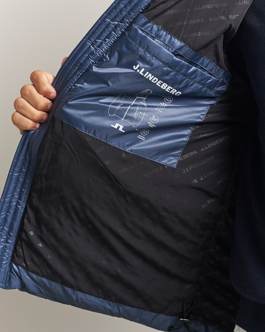 Heren | Jassen | J.Lindeberg | Daryl Down Hooded Jacket Vintage Indigo