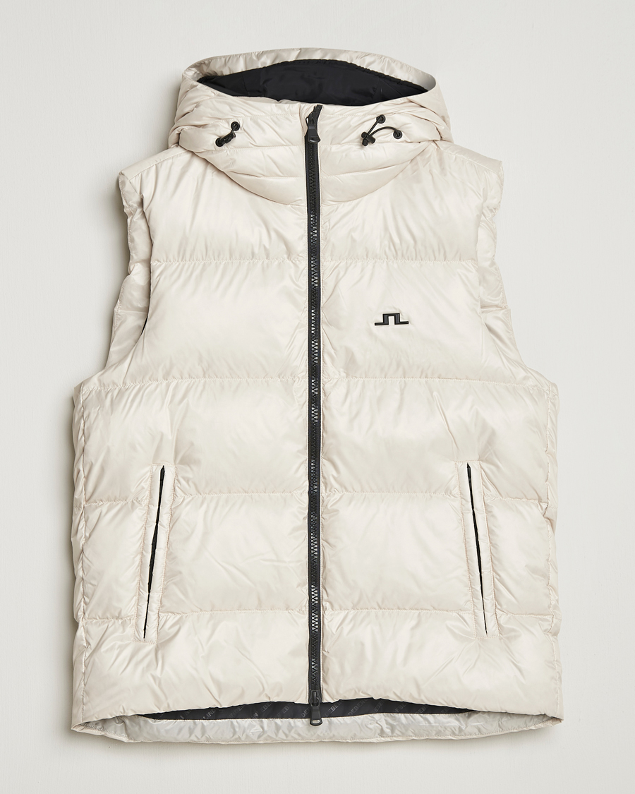 Heren | Gilets | J.Lindeberg | Daryl Down Hooded Vest Moonbeam