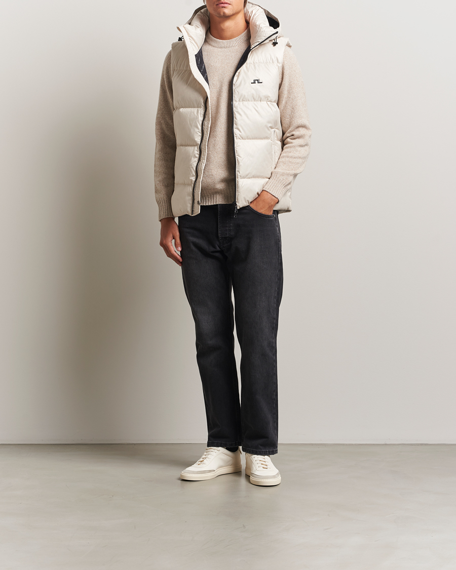 Heren | Gilets | J.Lindeberg | Daryl Down Hooded Vest Moonbeam