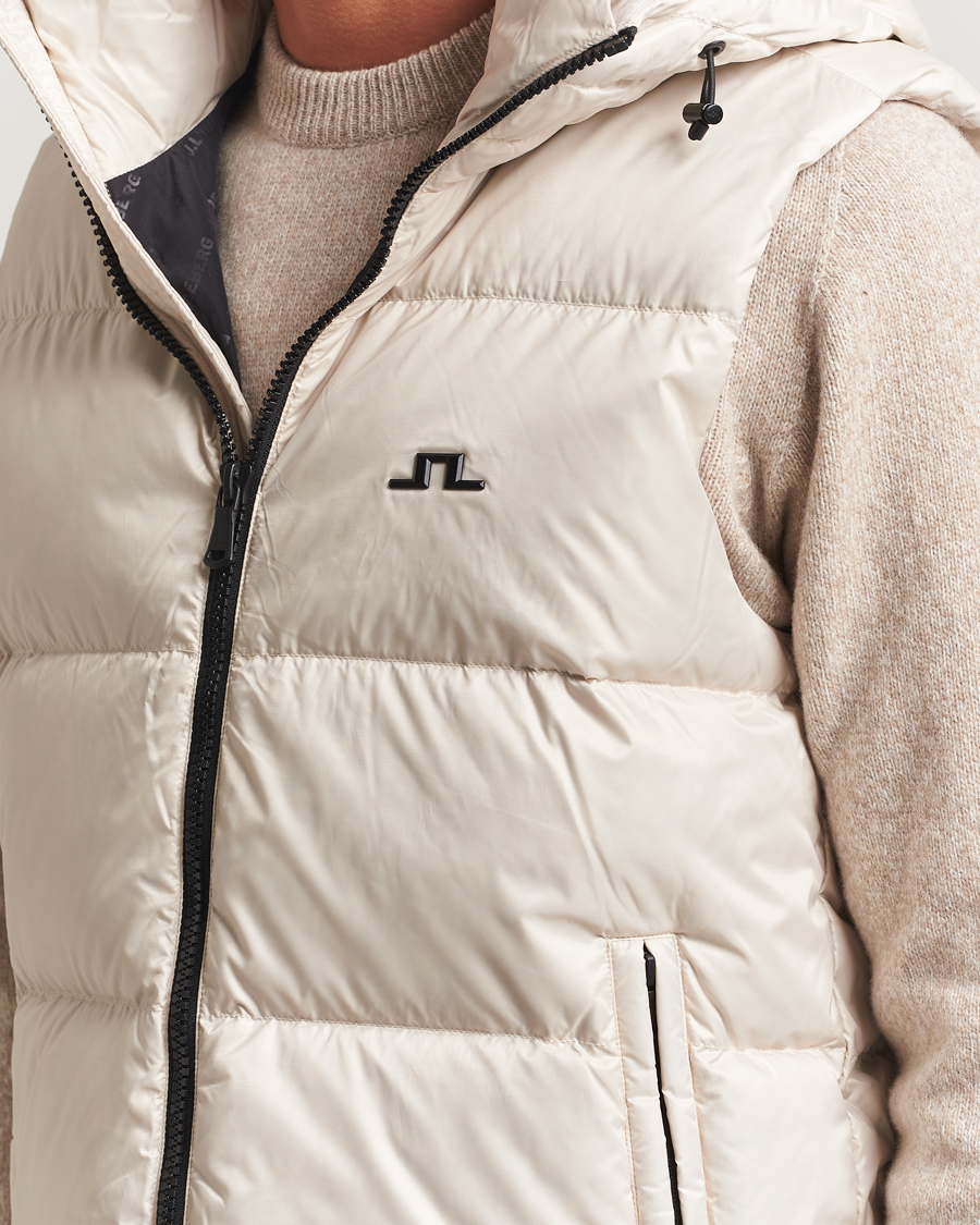 Heren | Gilets | J.Lindeberg | Daryl Down Hooded Vest Moonbeam