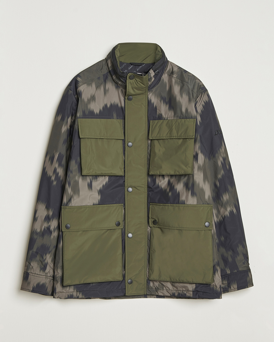 Heren | Jassen | J.Lindeberg | Aiden 2L Padded Printed Field Jacket Wrap Forest