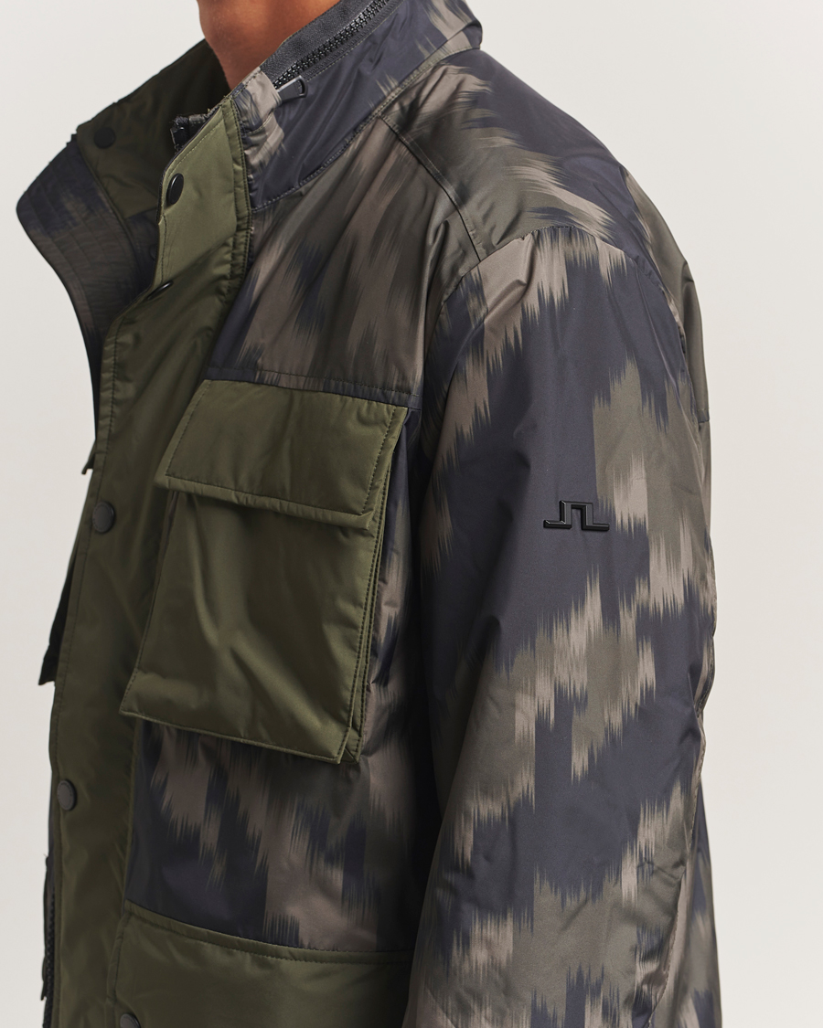 Heren | Jassen | J.Lindeberg | Aiden 2L Padded Printed Field Jacket Wrap Forest