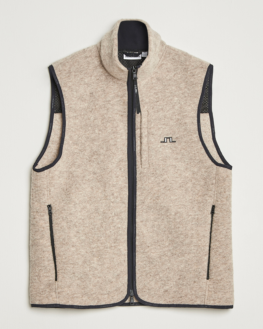 Heren | Truien | J.Lindeberg | Duncan Wool Fleece Vest Moonbeam