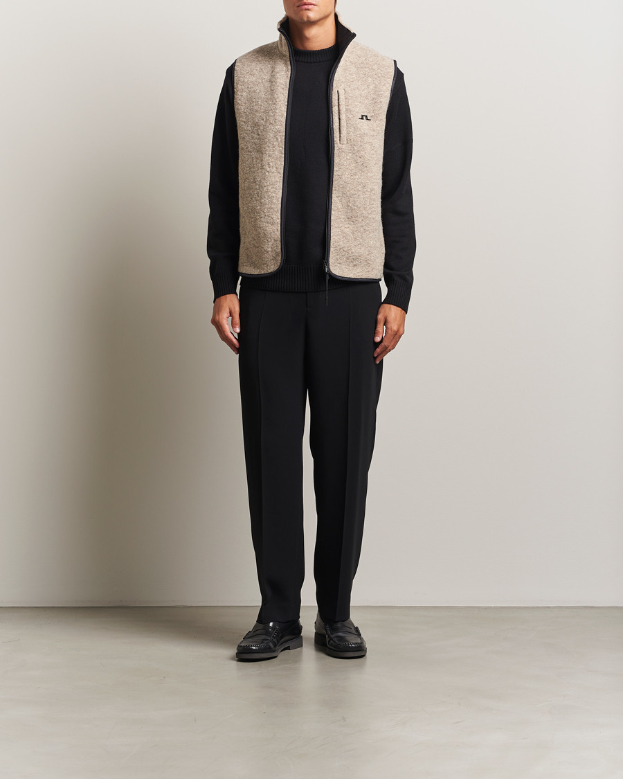 Heren | Truien | J.Lindeberg | Duncan Wool Fleece Vest Moonbeam