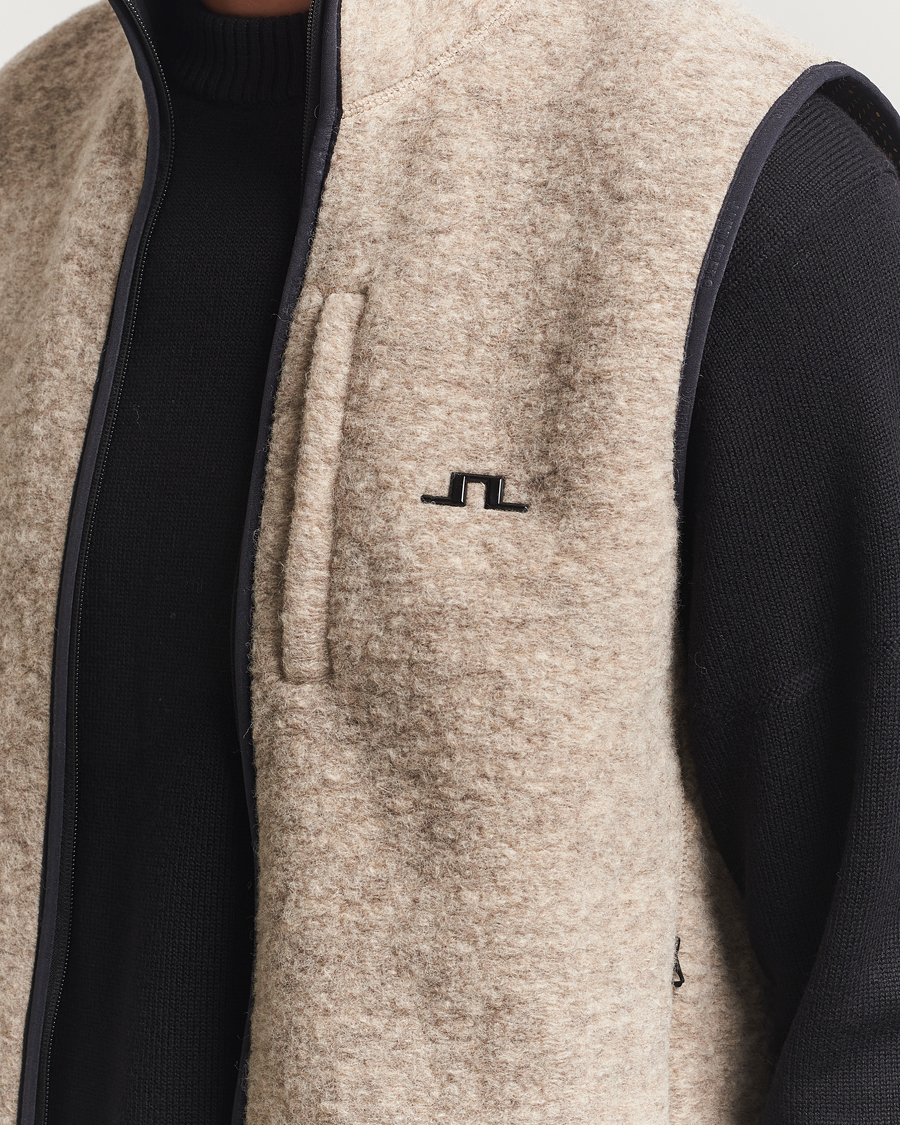 Heren | Truien | J.Lindeberg | Duncan Wool Fleece Vest Moonbeam