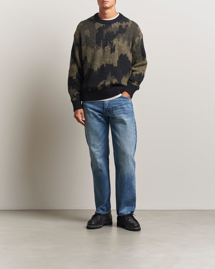 Heren | Truien | J.Lindeberg | Nate Graphic Jaquard Knitted Sweater Forest Green