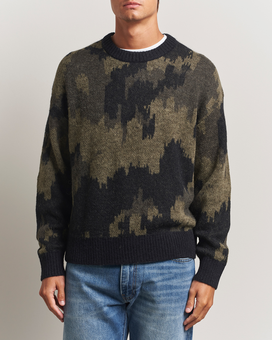 Heren | Truien | J.Lindeberg | Nate Graphic Jaquard Knitted Sweater Forest Green
