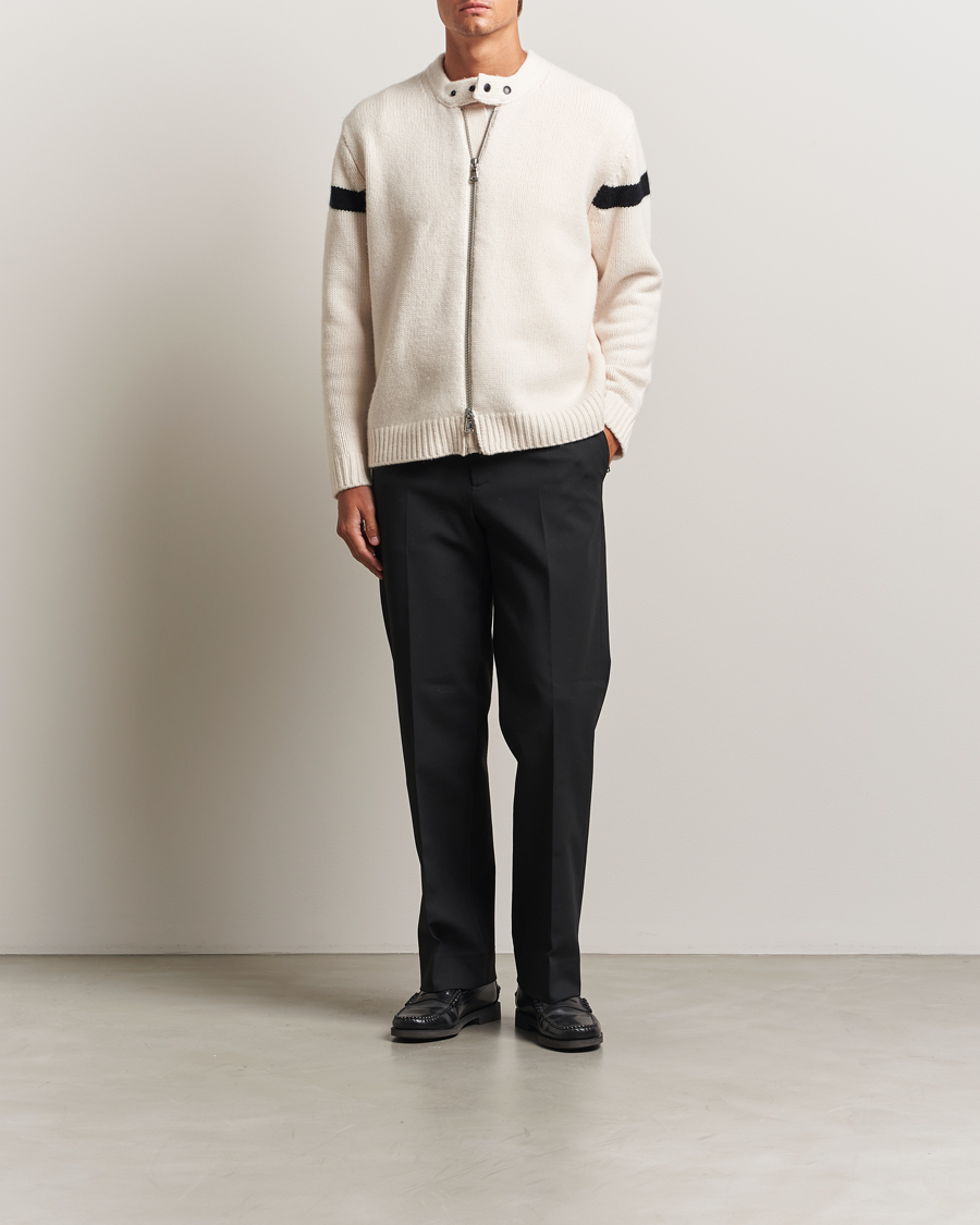 Heren | Truien | J.Lindeberg | Kessler Biker Wool Full Zip Moonbeam