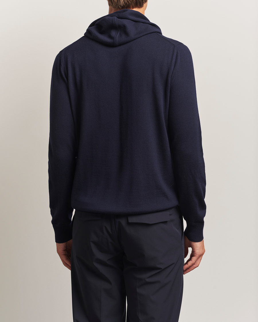 Heren | Truien | J.Lindeberg | Karl Merino Hoodie Navy