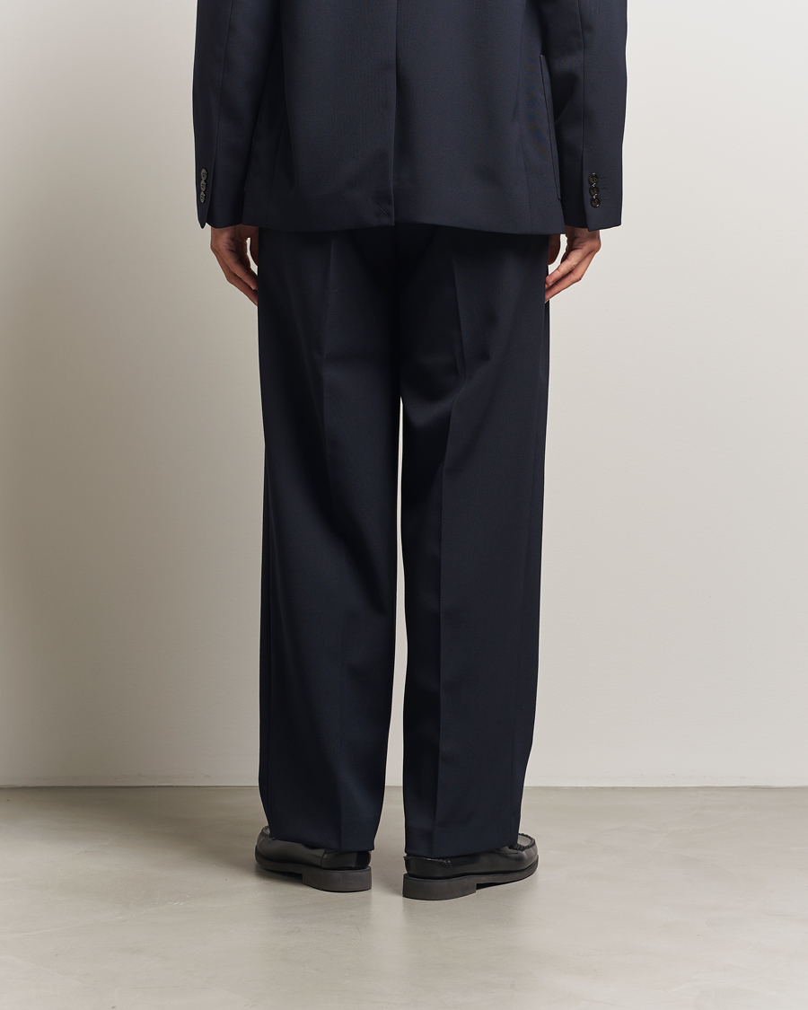 Heren | Broeken | NN07 | Justin Double Pleated Suit Trousers Deep Navy