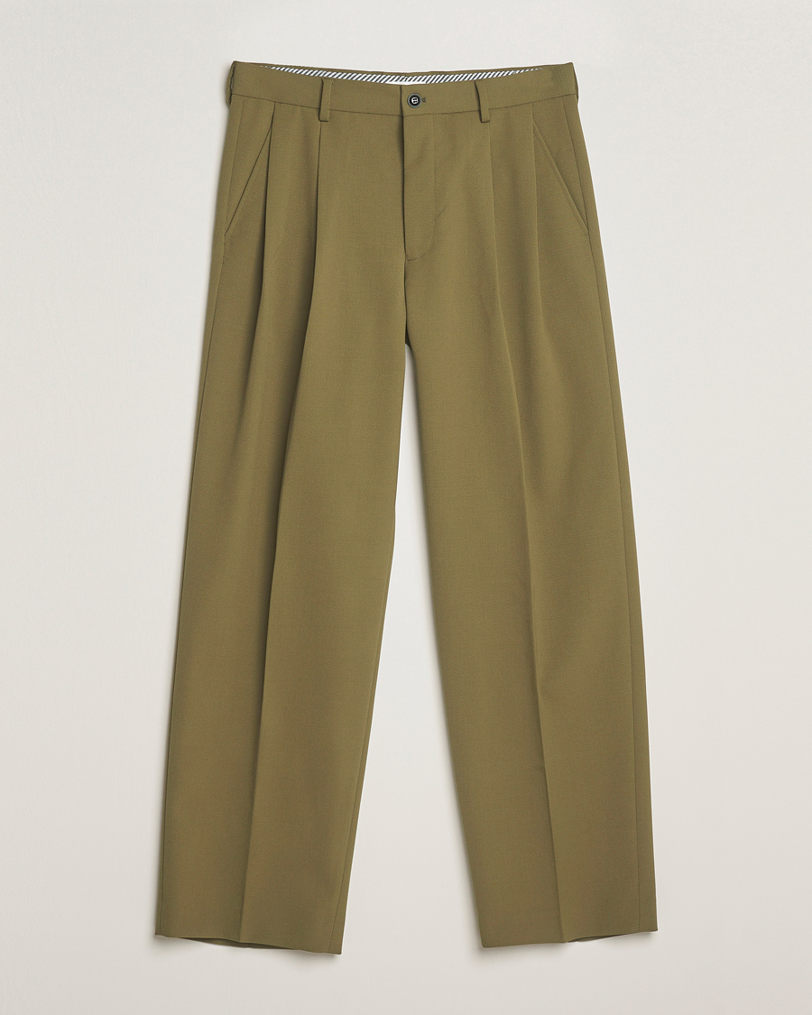 Heren | Broeken | NN07 | Justin Double Pleated Suit Trousers Firene Green
