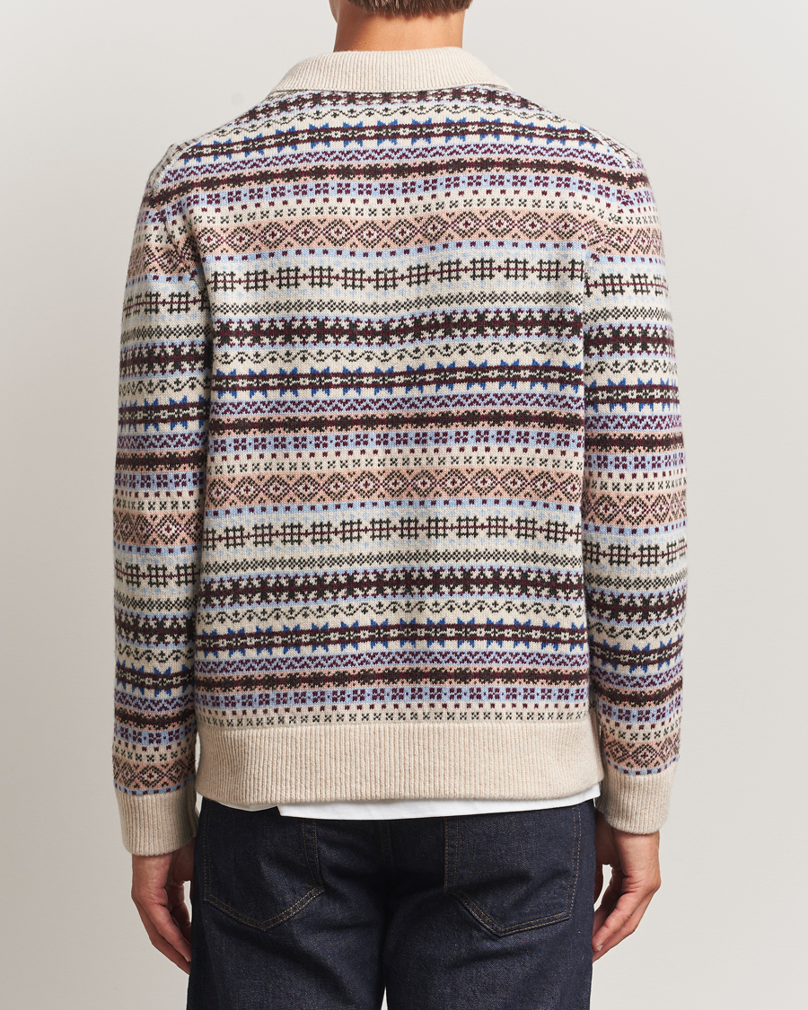 Heren | Truien | NN07 | Robbie Fairisle Knitted Polo Multi
