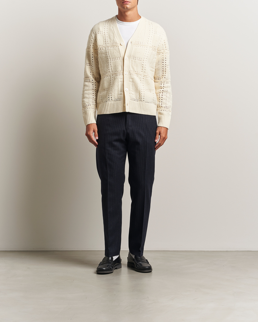 Heren | Truien | NN07 | Tobias Knitted Cardigan Ivory