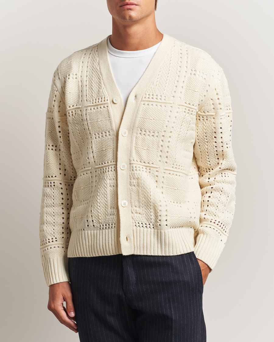 Heren | Truien | NN07 | Tobias Knitted Cardigan Ivory