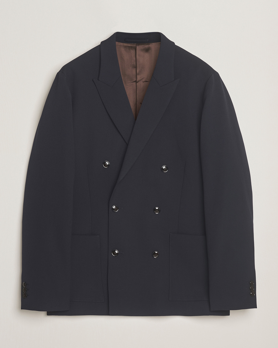 Heren | Blazers | NN07 | Jordin Wool Double Breasted Blazer Deep Navy