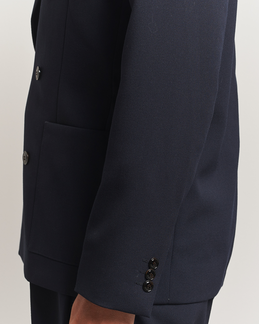 Heren | Blazers | NN07 | Jordin Wool Double Breasted Blazer Deep Navy