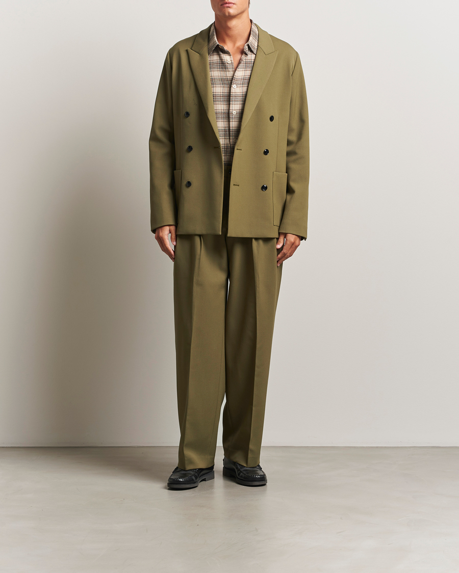 Heren | Blazers | NN07 | Jordin Wool Double Breasted Blazer Firene Green
