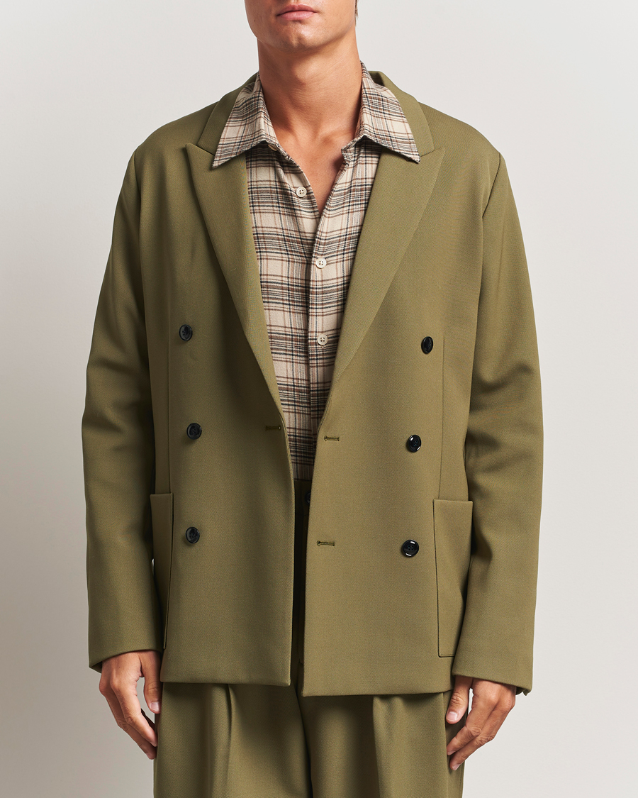 Heren | Blazers | NN07 | Jordin Wool Double Breasted Blazer Firene Green