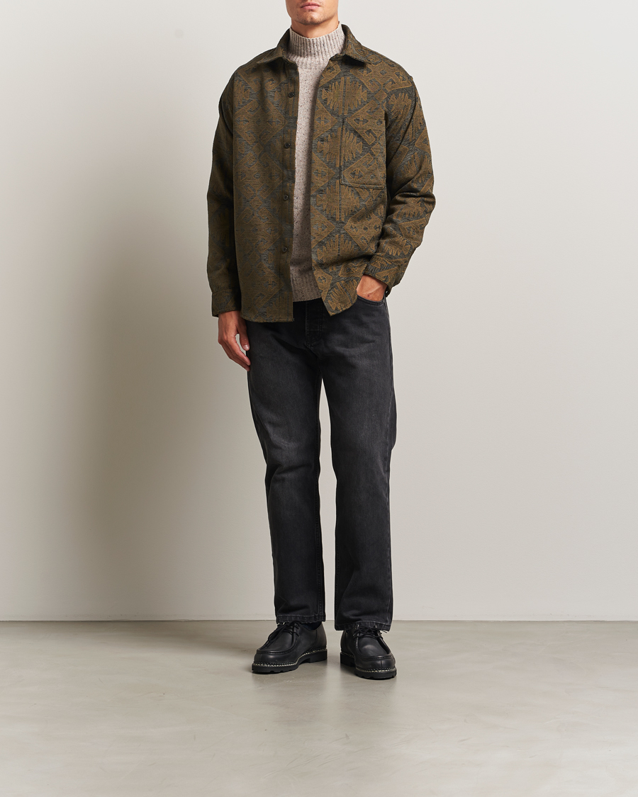 Heren | Overhemden | NN07 | Adwin Printed Overshirt Green Multi