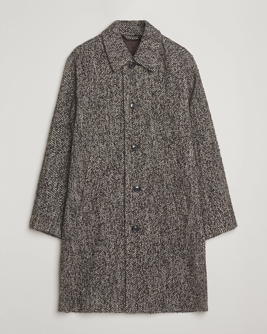 Heren | Jassen | NN07 | Franco Wool Herringbone Coat Demitasse Brown