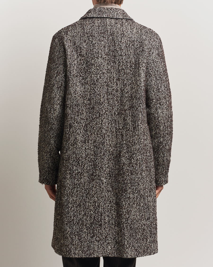 Heren | Jassen | NN07 | Franco Wool Herringbone Coat Demitasse Brown