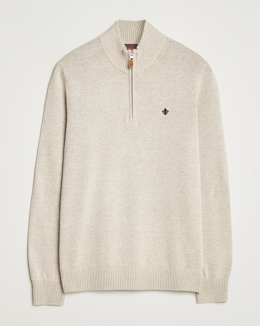 Heren | Truien | Morris | Darmon Half Zip Beige