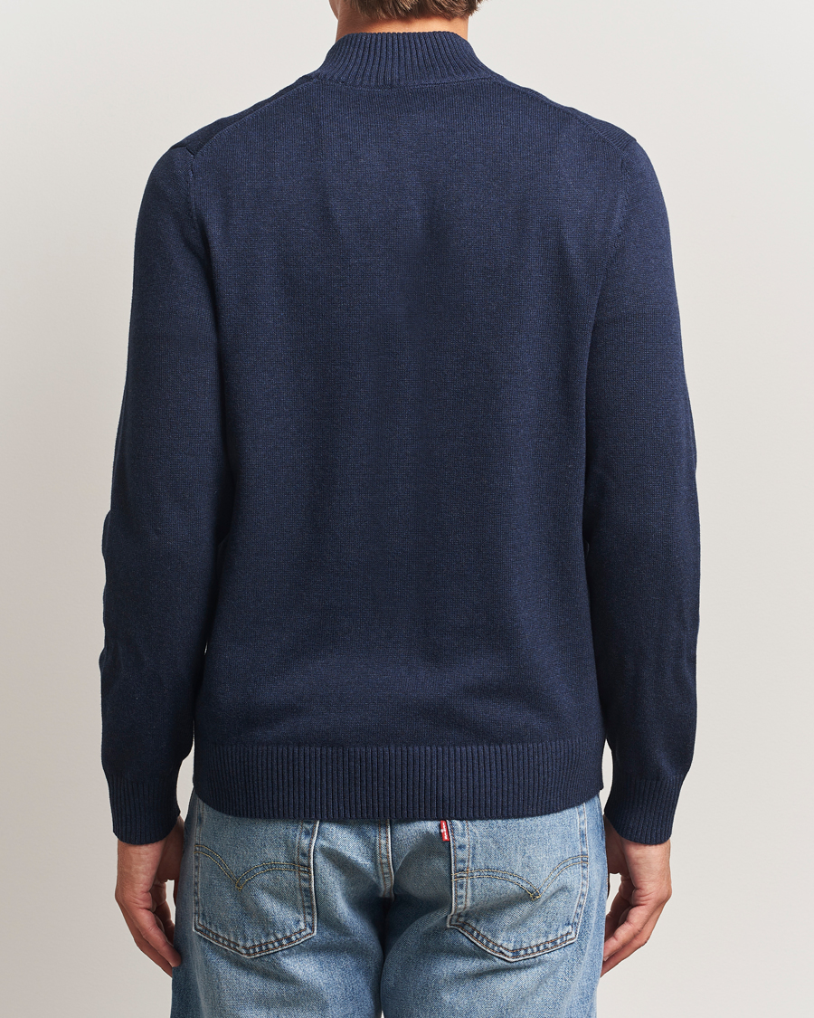 Heren | Truien | Morris | Darmon Half Zip Blue