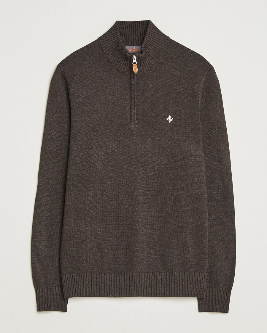 Heren | Truien | Morris | Darmon Half Zip Brown