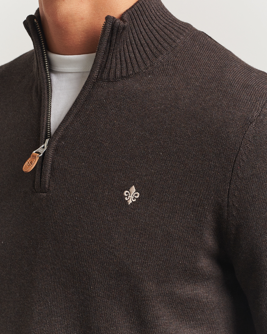 Heren | Truien | Morris | Darmon Half Zip Brown