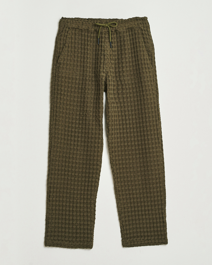 Heren | Broeken | OAS | Turtle Ayora Waffle Pants Dark Green