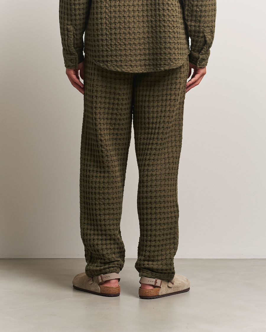Heren | Broeken | OAS | Turtle Ayora Waffle Pants Dark Green