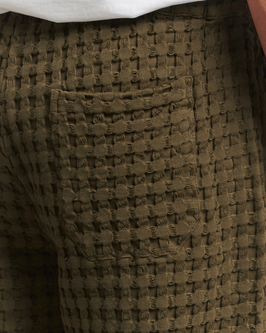 Heren | Broeken | OAS | Turtle Ayora Waffle Pants Dark Green