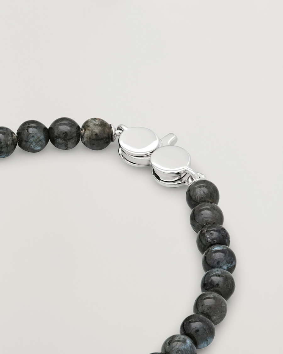 Heren | Sieraden | Tom Wood | Cove Bracelet Slim Black Larvikite