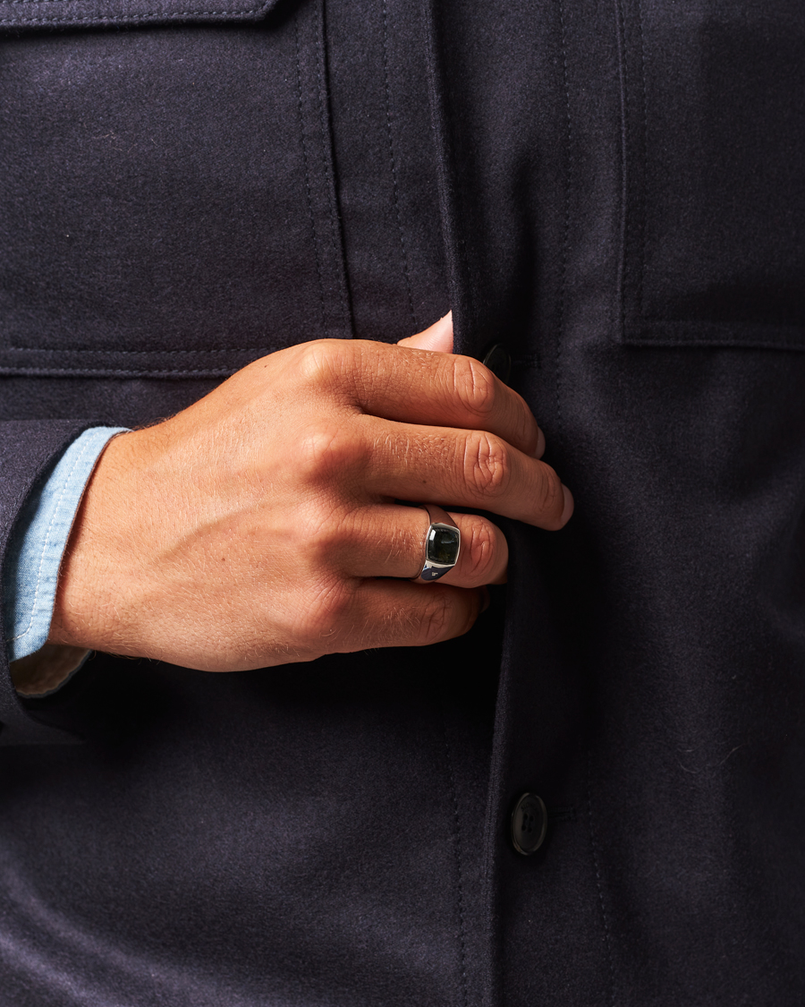 Heren | Sieraden | Tom Wood | Kay Ring Black Larvikite