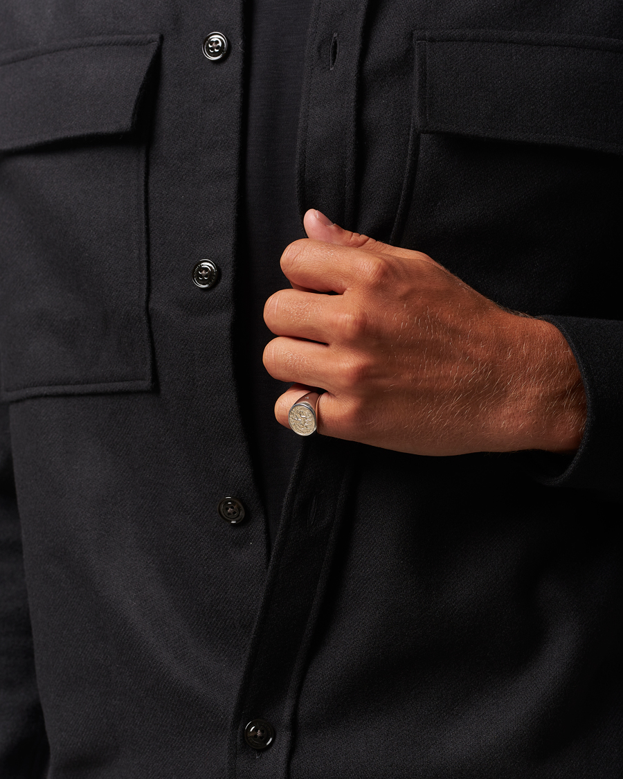 Heren | Sieraden | Tom Wood | Coin Pinky Ring Silver/Gold