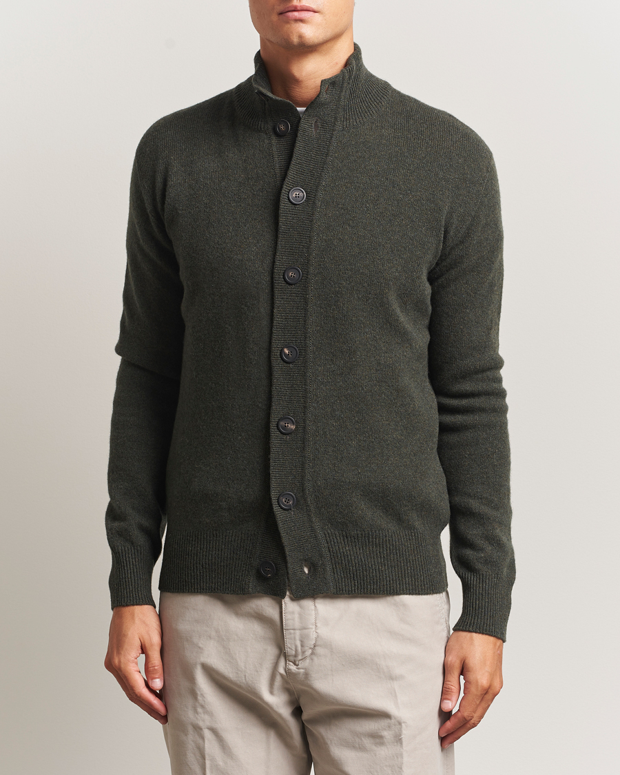 Heren | Truien | Altea | Shetland Cardigan Dark Green