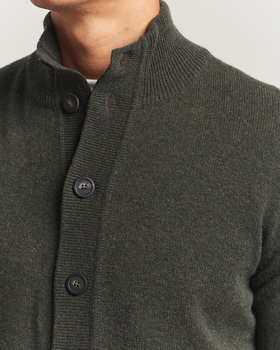 Heren | Truien | Altea | Shetland Cardigan Dark Green