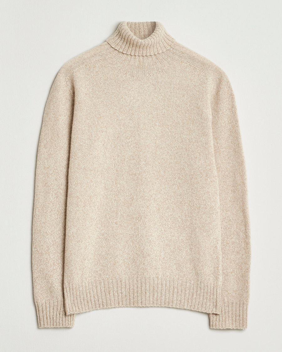 Heren | Truien | Altea | Wool/Cashmere Rollneck Beige Melange