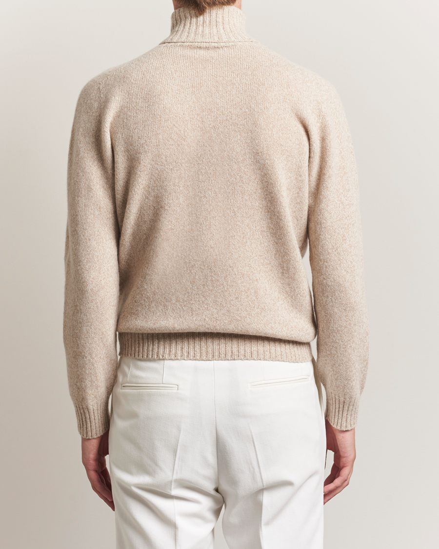 Heren | Truien | Altea | Wool/Cashmere Rollneck Beige Melange