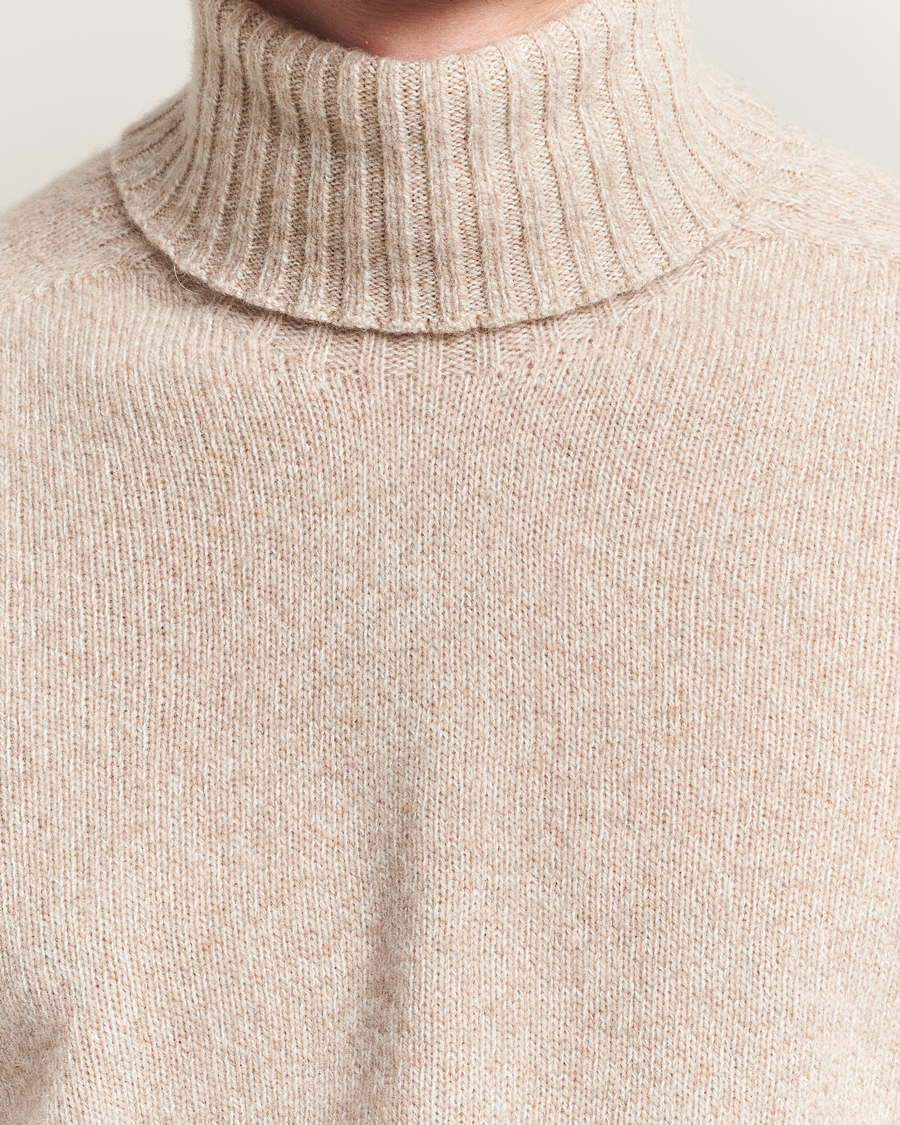 Heren | Truien | Altea | Wool/Cashmere Rollneck Beige Melange