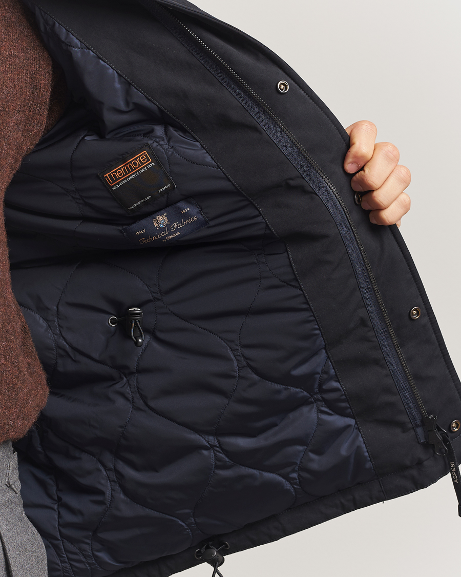 Heren | Jassen | Aspesi | Minifield Cotton Field Jacket Navy