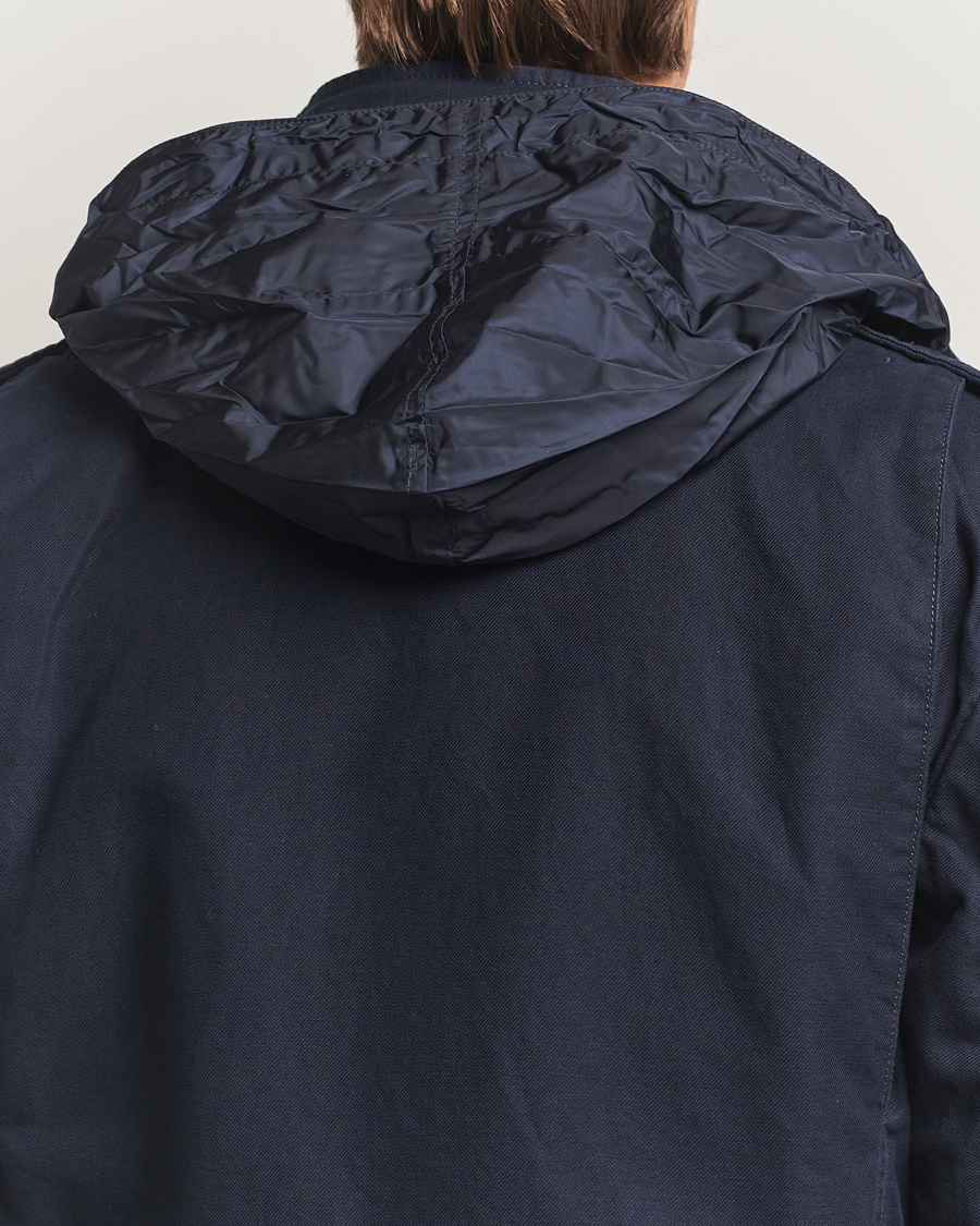 Heren | Jassen | Aspesi | Lined Cotton Field Jacket Navy