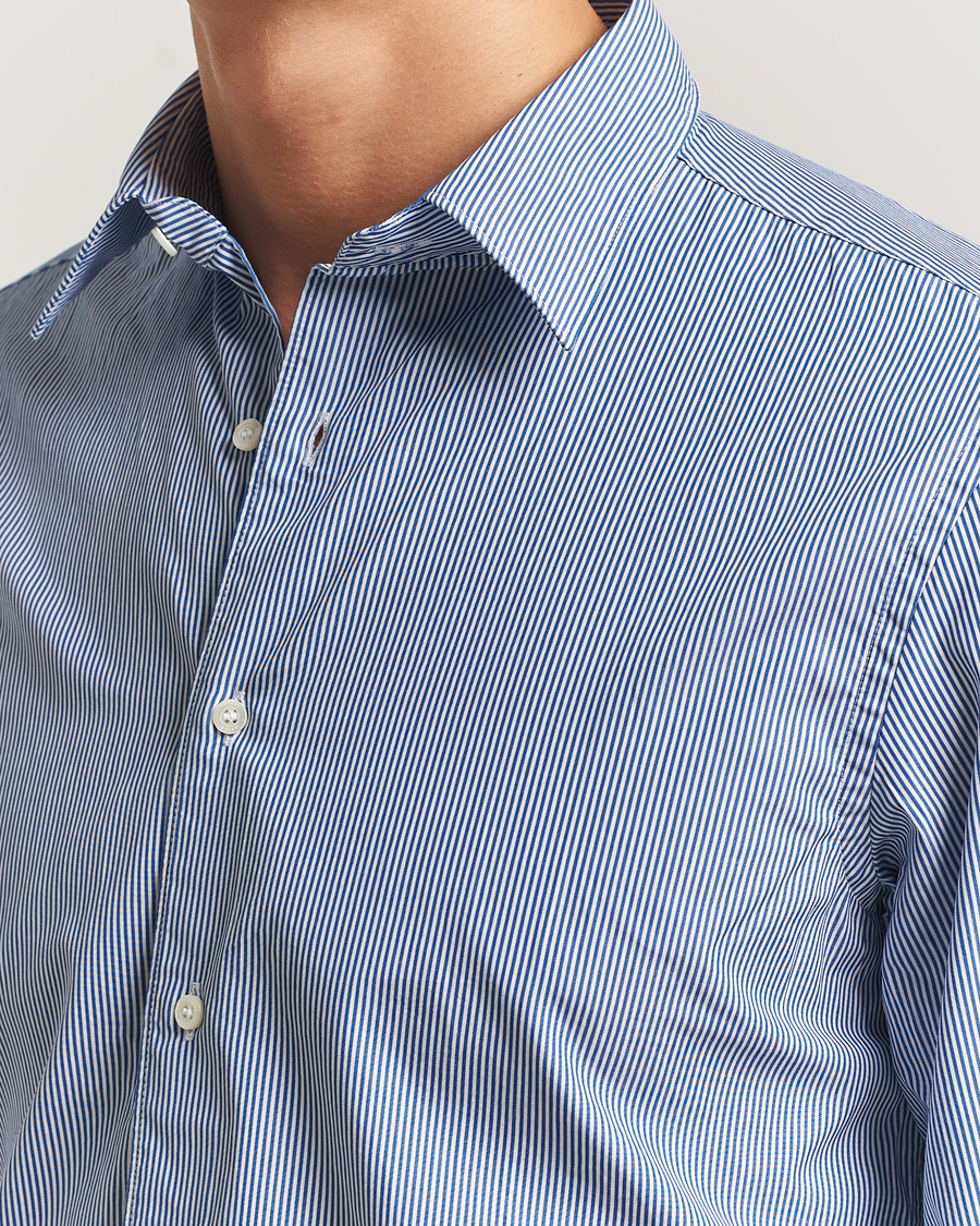 Heren | Overhemden | Aspesi | Striped Poplin Shirt Light Blue