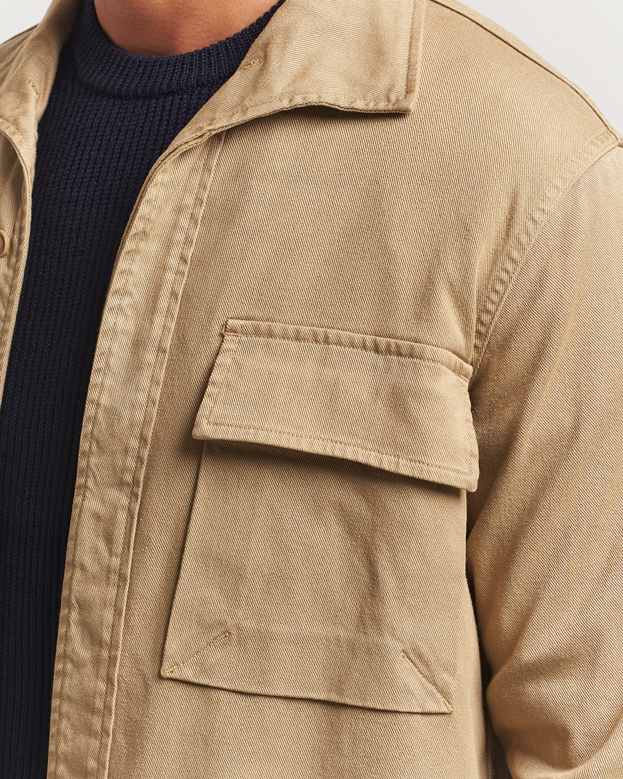 Heren | Overhemden | Aspesi | Twill Cotton Overshirt Beige