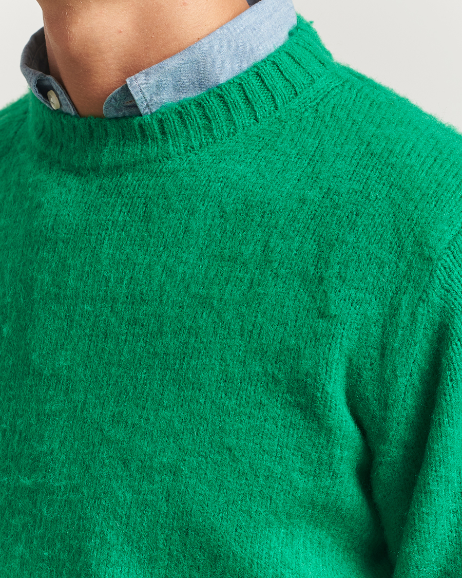 Heren | Truien | Aspesi | Brushed Shetland Sweater Green