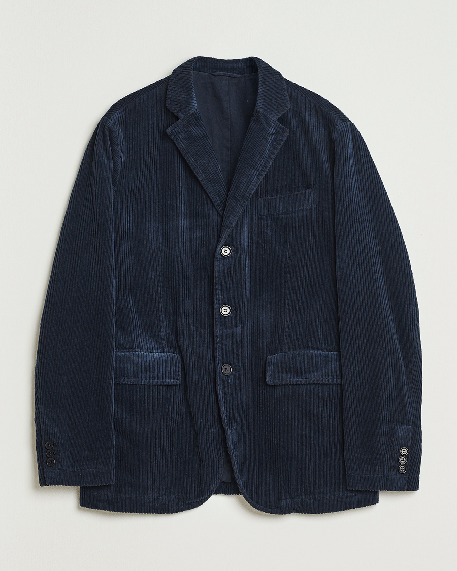 Heren | Blazers | Aspesi | Corduroy Blazer Navy