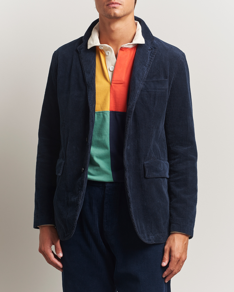 Heren | Blazers | Aspesi | Corduroy Blazer Navy