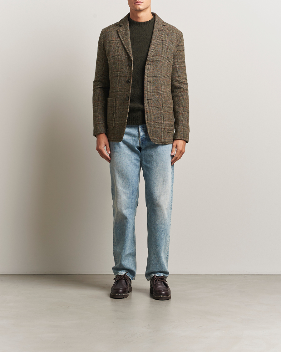 Heren | Blazers | Aspesi | Harris Tweed Blazer Brown Check